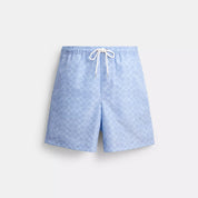 Coach Outlet Signature Swim Trunks In Recycled Polyester