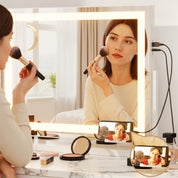 80x65cm Embellir Makeup Mirror Hollywood Vanity with LED Light White Frame