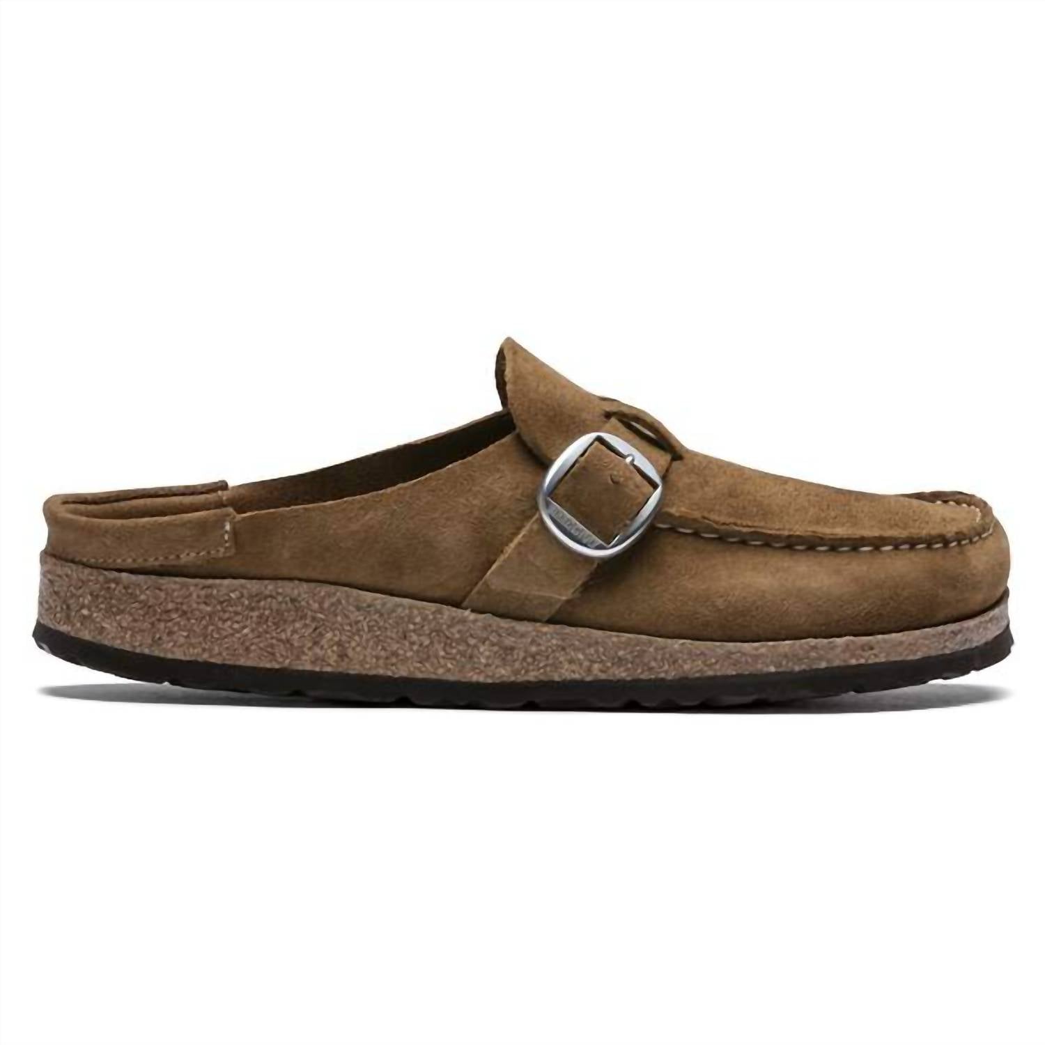Unisex Buckley Suede Leather Clogs In Tea