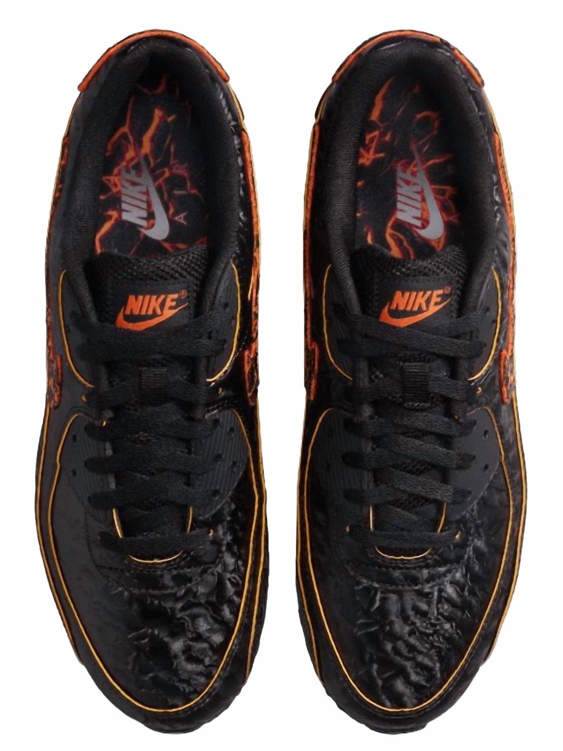 Men's Air Max 90 Lava Shoes In Black/black Magma Orange Laser Orange