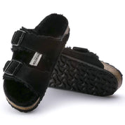 Arizona Shearling Sandal In Black