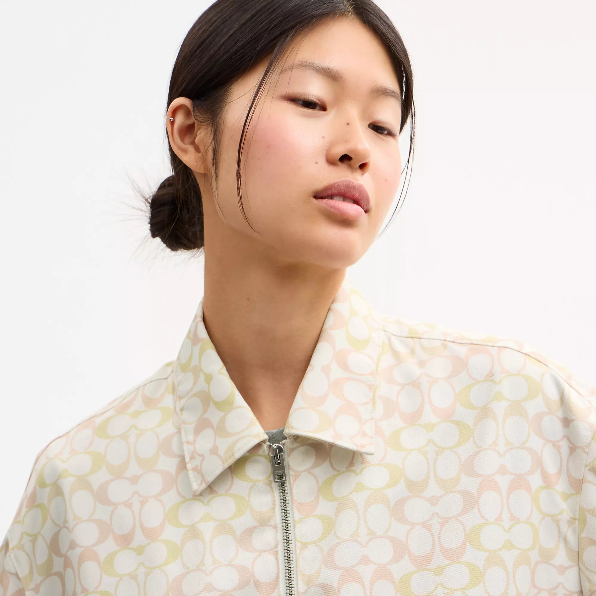 Coach Outlet Signature Blouson Windbreaker In Recycled Polyester