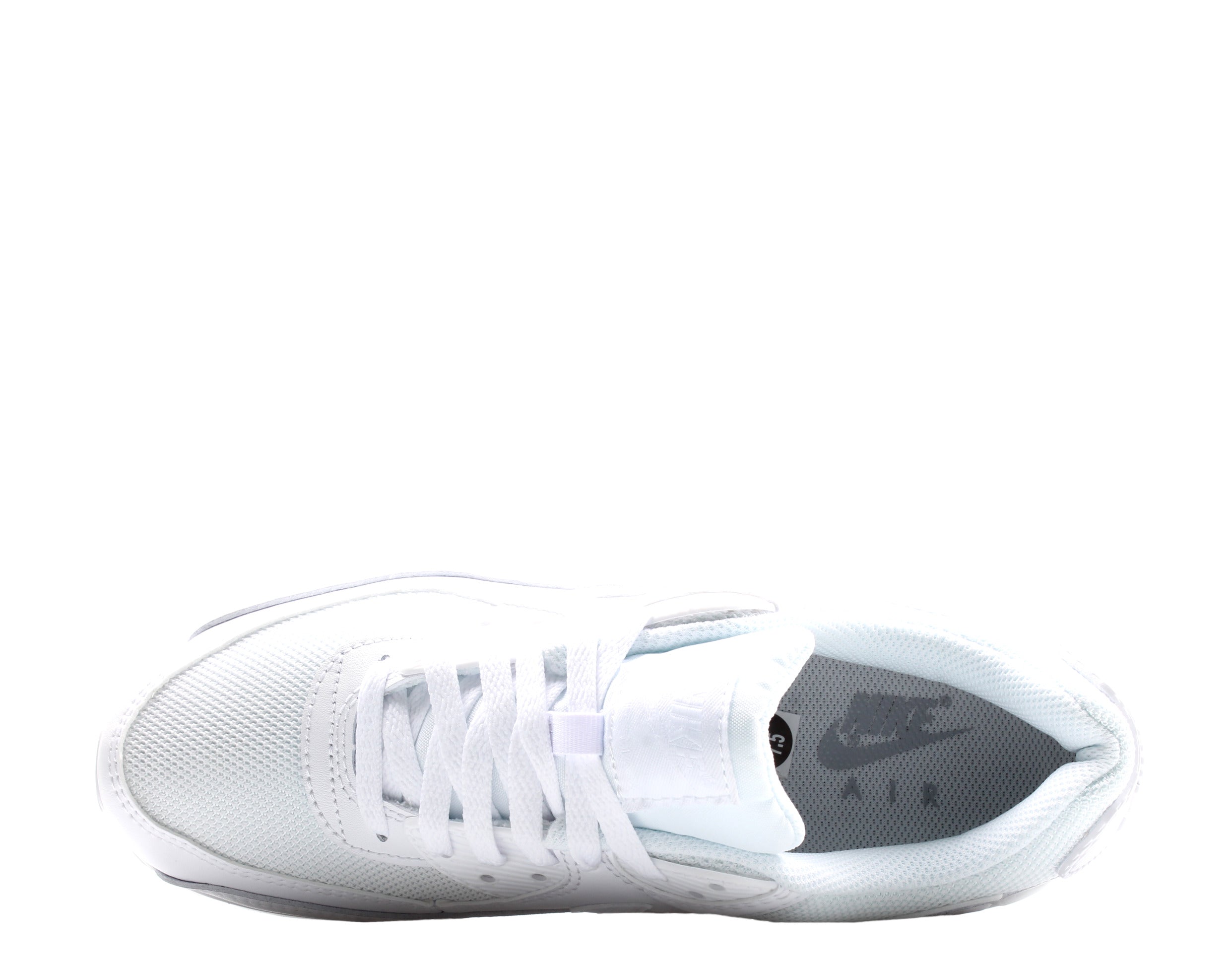 Men's Nike Air Max 90 Triple White/White-Wolf Grey Running Shoes CN8490-100