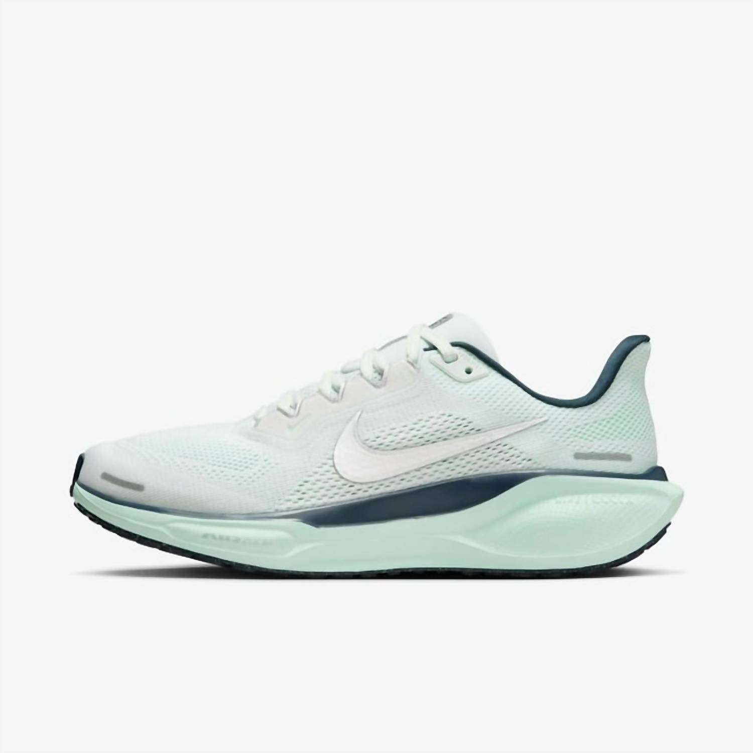 Women's Pegasus 41 Road Running Shoes In Ghost Aqua/mint Foam/armoury Navy/metallic Silver