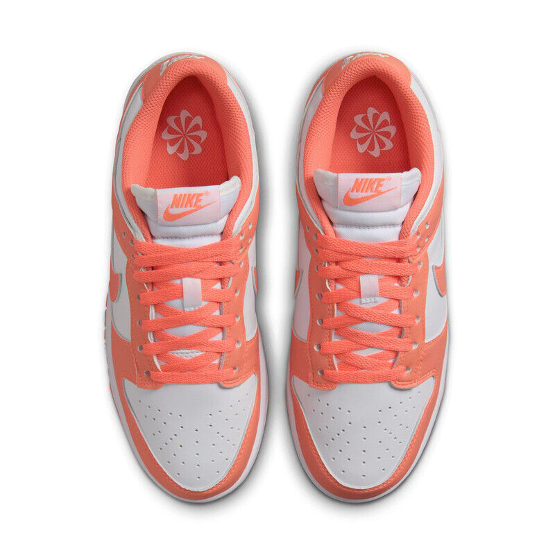 WOMENS NIKE DUNK LOW-WHITE/LT WILD MANGO-DD1873-109