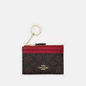 Coach Outlet Mini Skinny Id Case In Signature Canvas