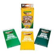 24pc Crayola Colours Of The World Fine Line Washable Markers For Kids 3+