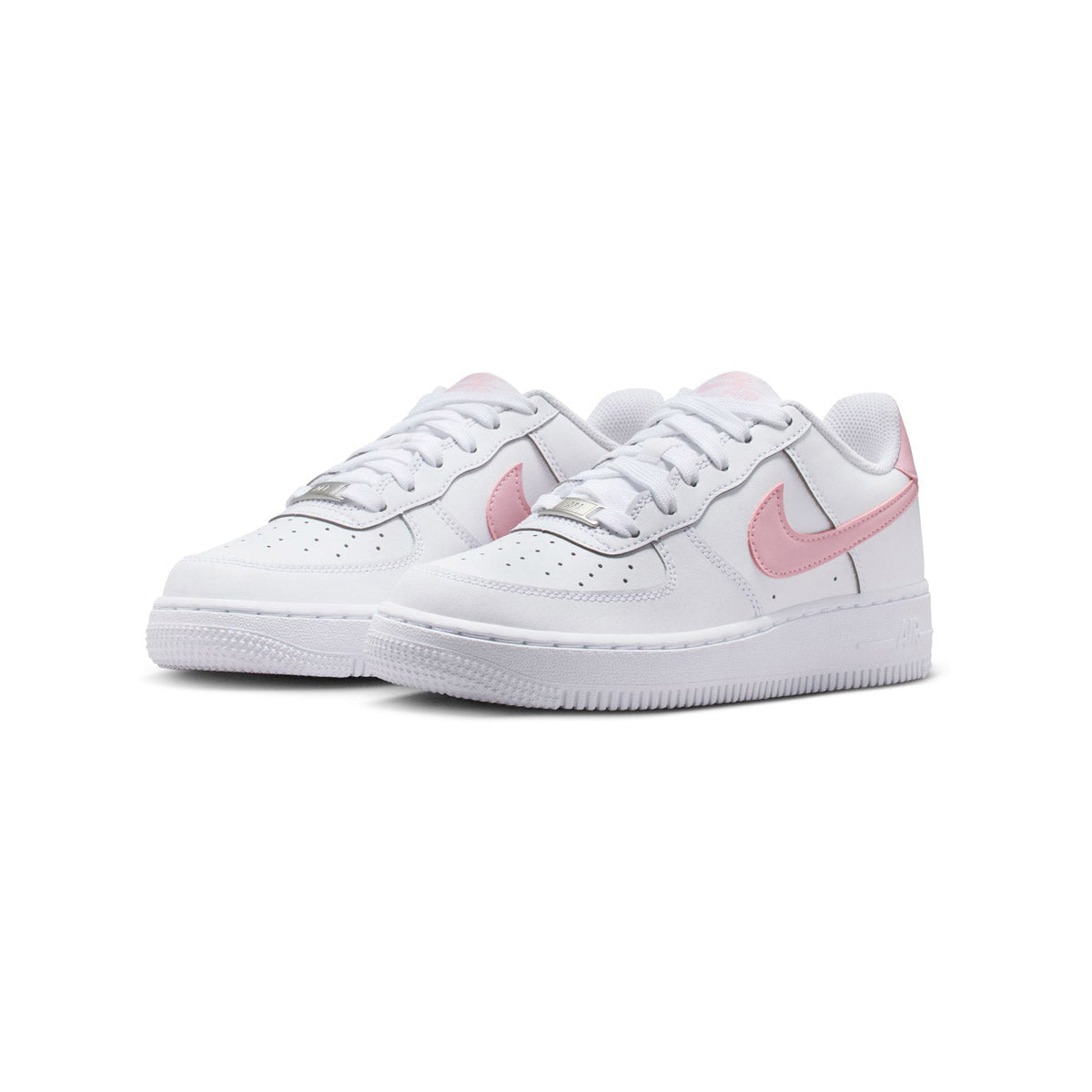 Grade School Nike Air Force 1_White/Med Soft Pink-White