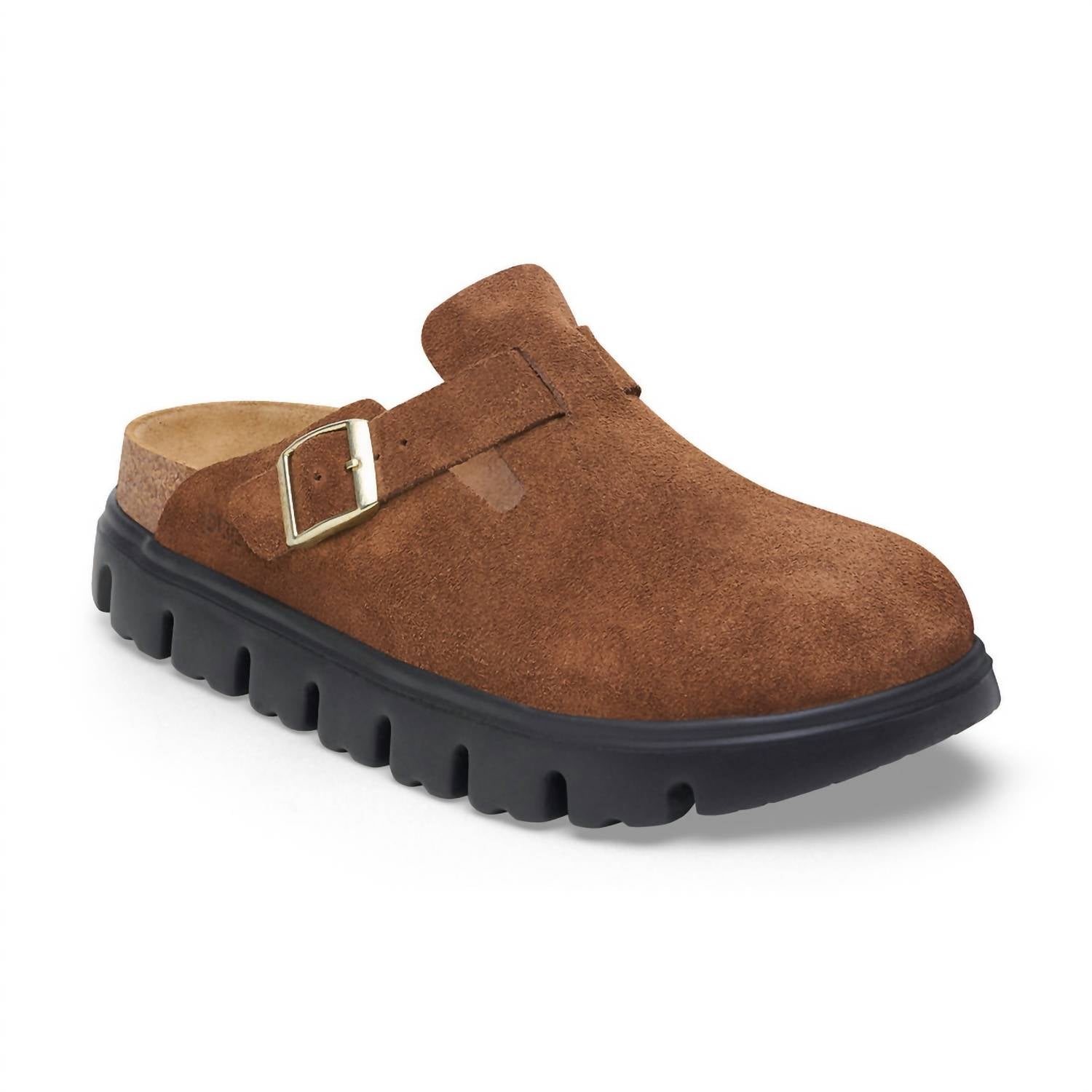 Women's Boston Chunky Clog In Dark Tea/black