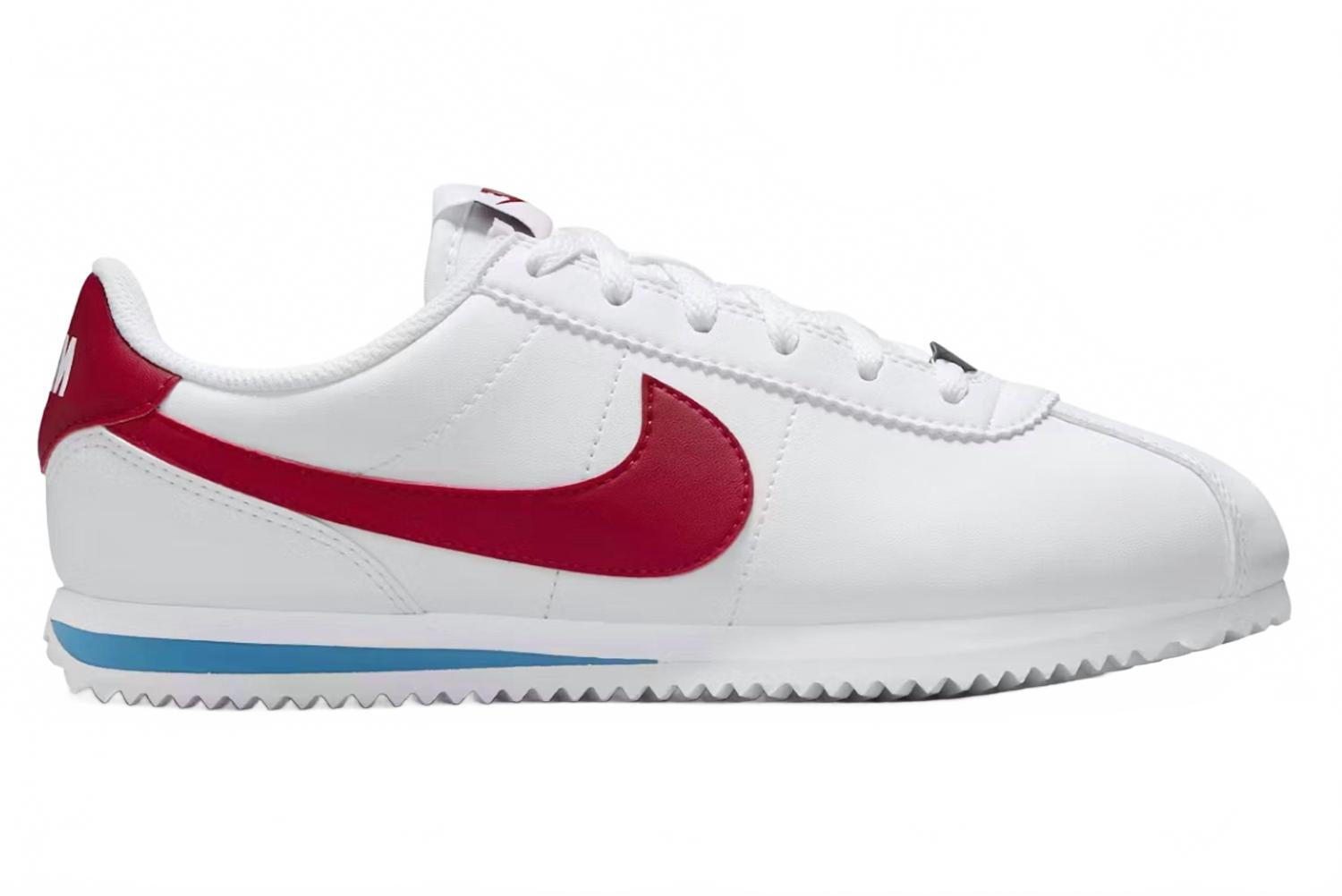 Kid's Cortez Forest Gump Sneakers In White/varsity Blue-Varsity Red