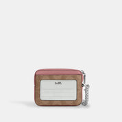 Coach Outlet Zip Card Case In Signature Canvas