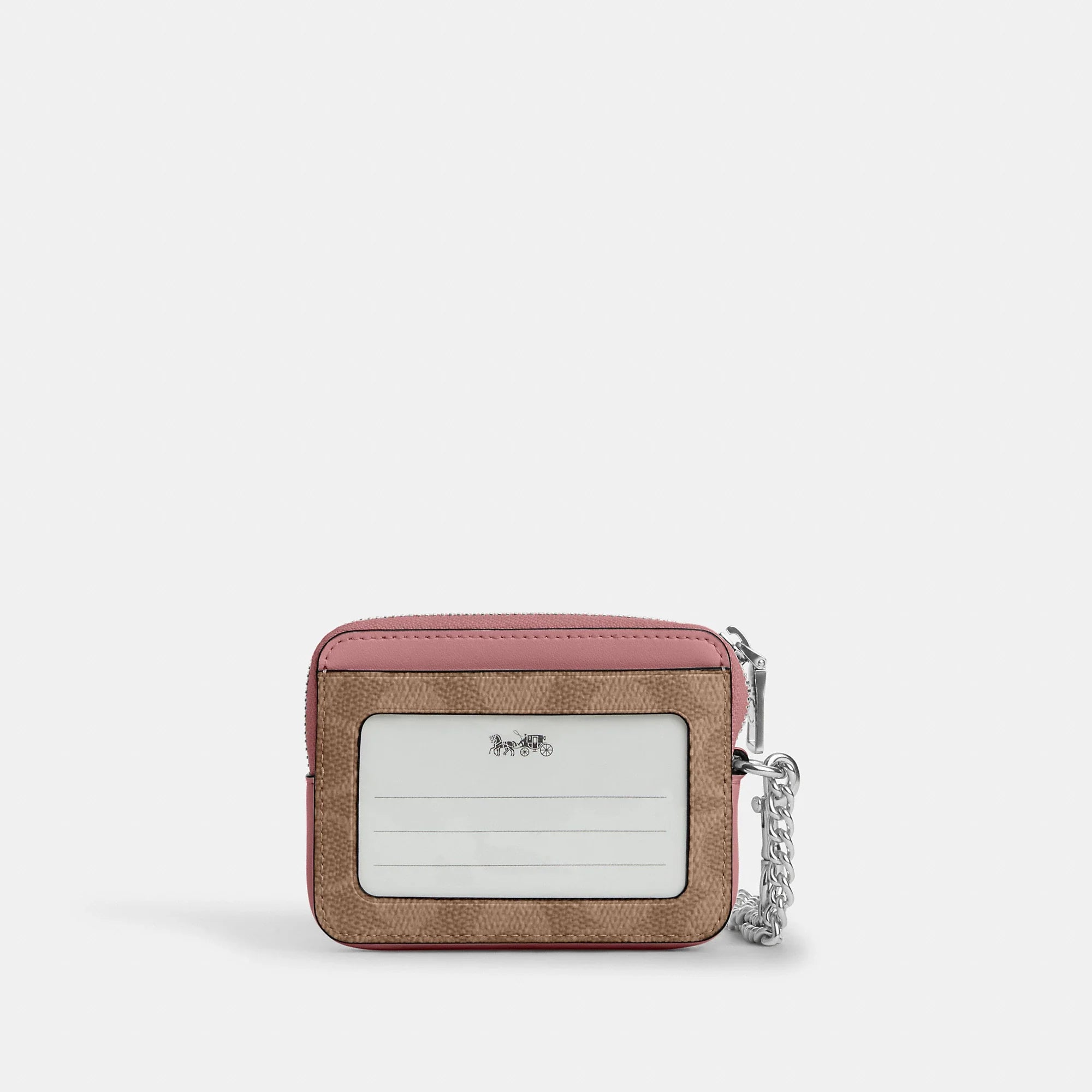 Coach Outlet Zip Card Case In Signature Canvas