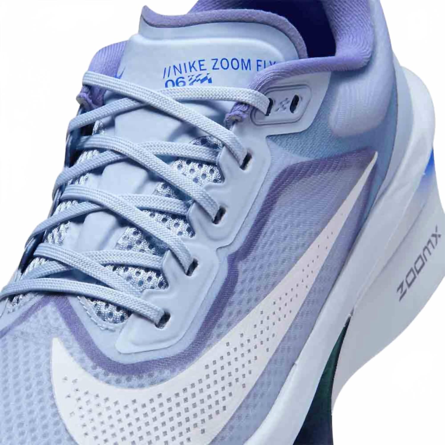 Women's Zoom Fly 6 Running Shoes In Light Armory Blue/white