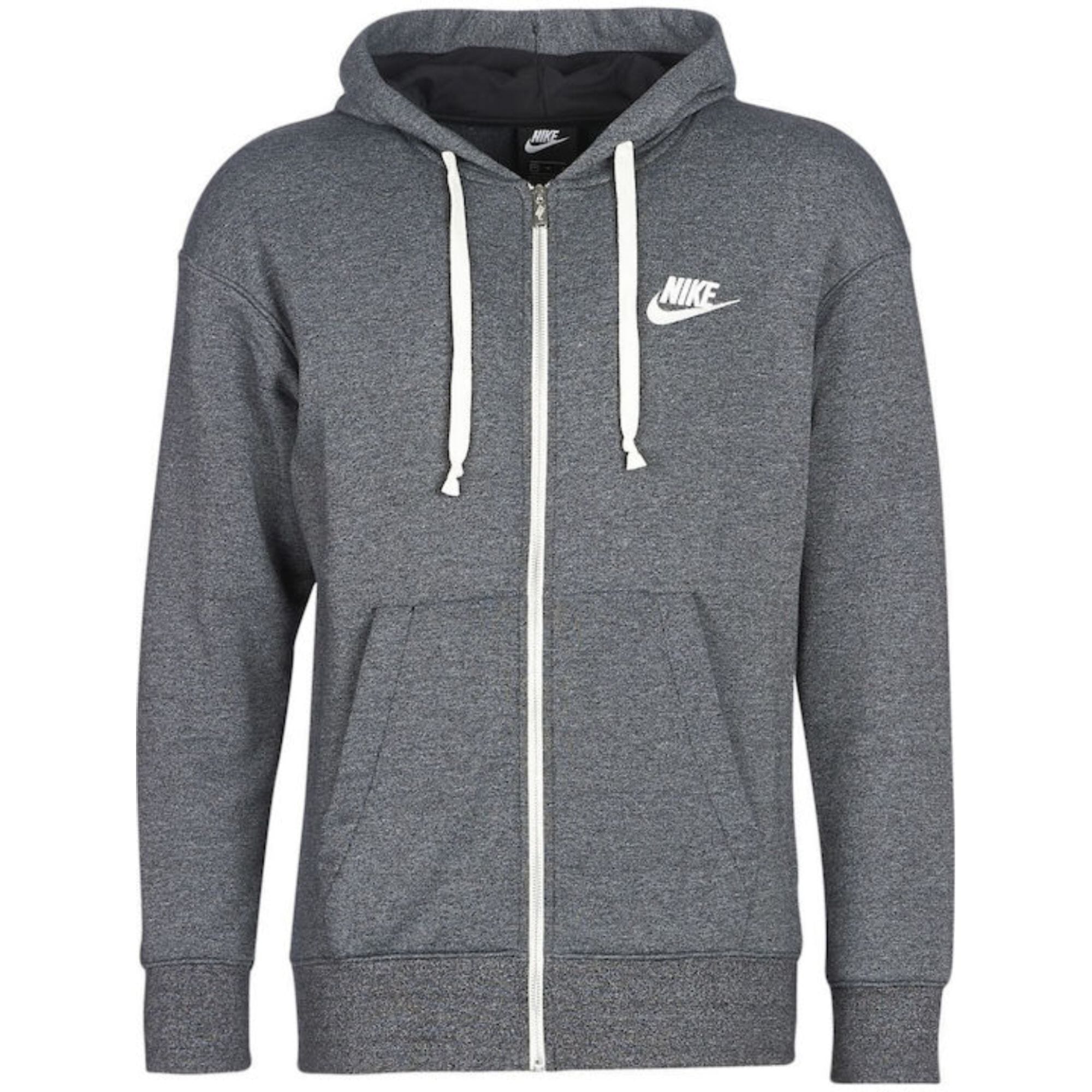 Men's Nike Heritage Full Zip Hoodie Grey/White 928431-010