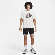 Men's Nike Max90 Basketball T-Shirt Summit White Graphic Print Cotton DSG154