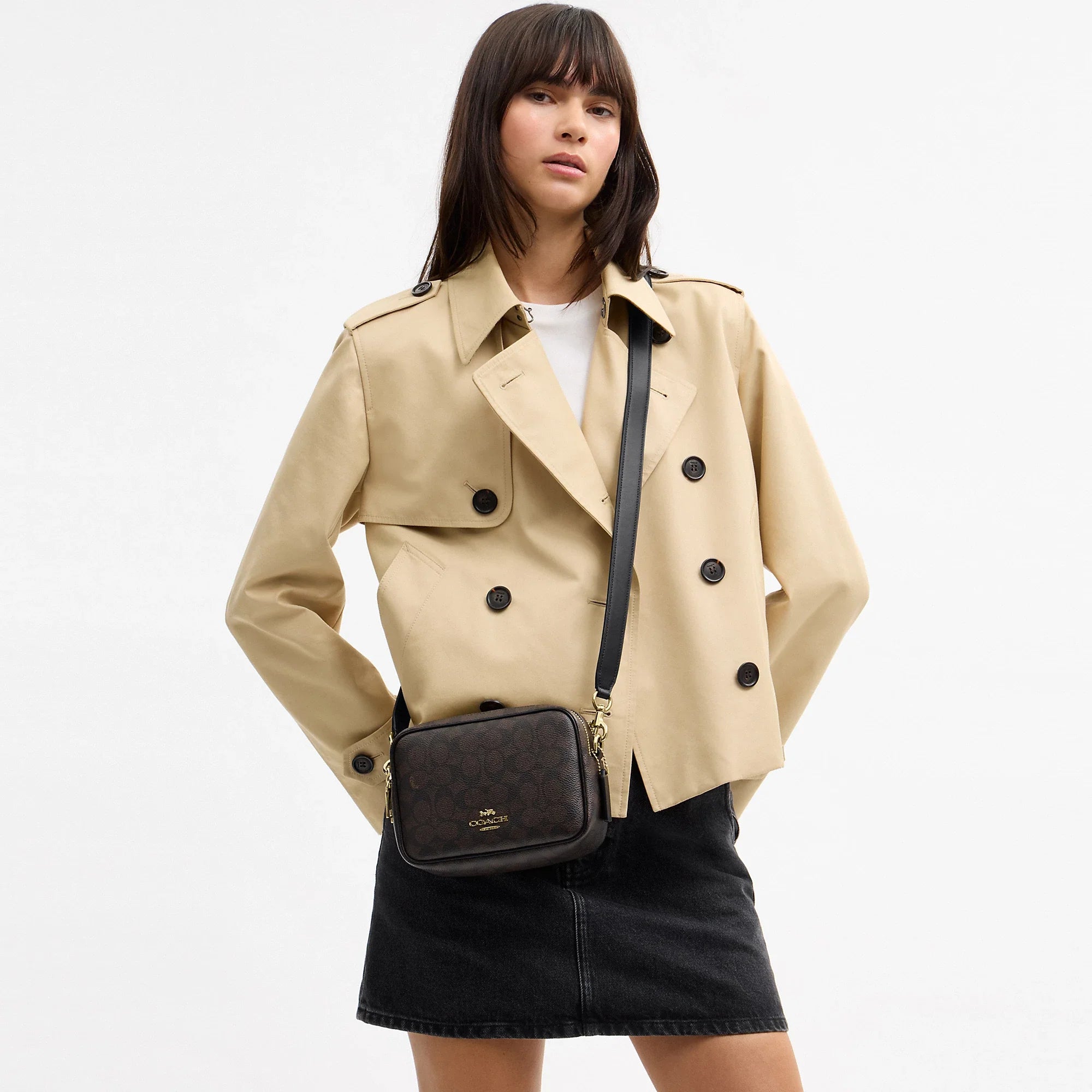 Coach Outlet Mini Carey Crossbody Bag In Signature Canvas