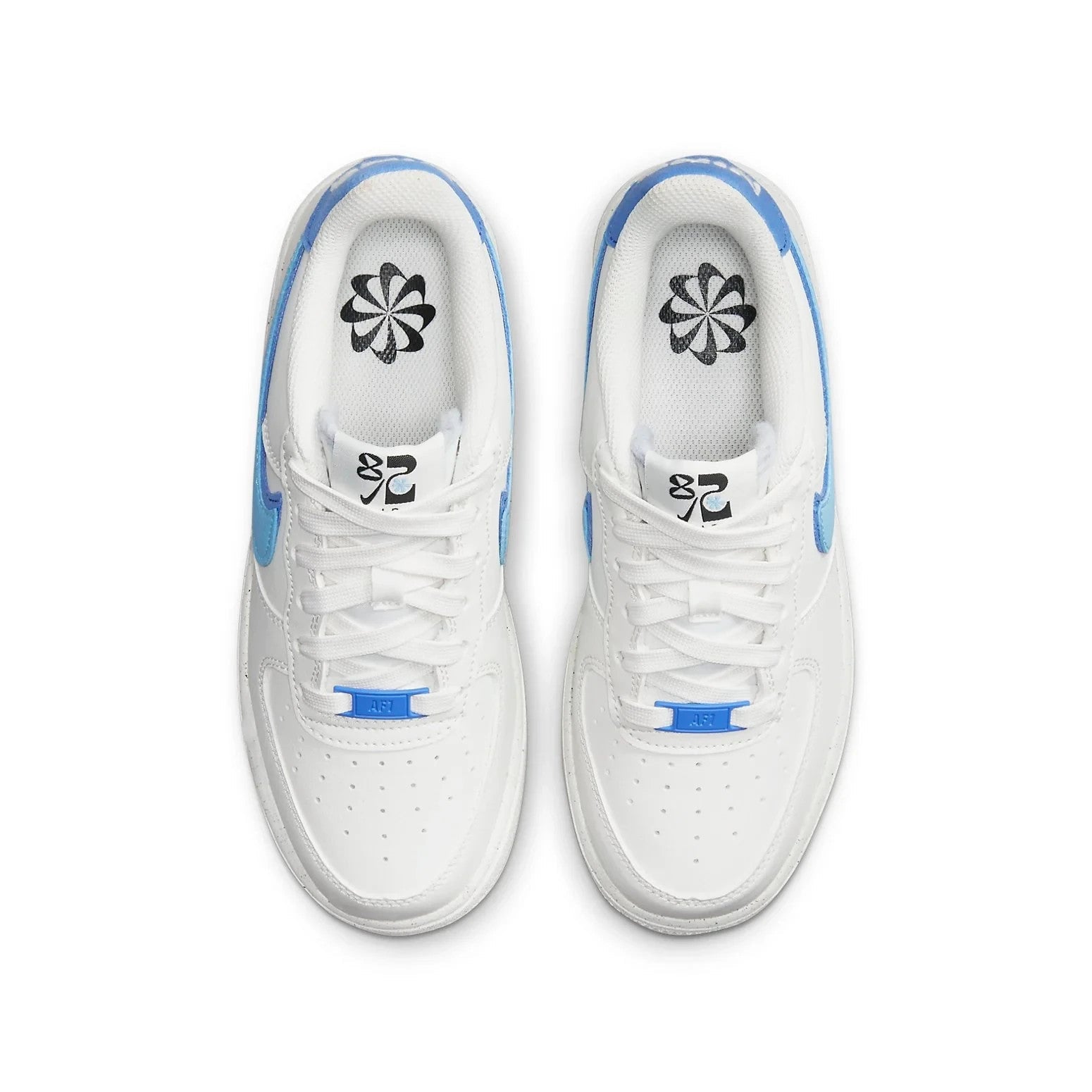 Nike Air Force 1 LV8 GS DQ0359-100 Sneakers Kids White Leather Lifestyle Shoes