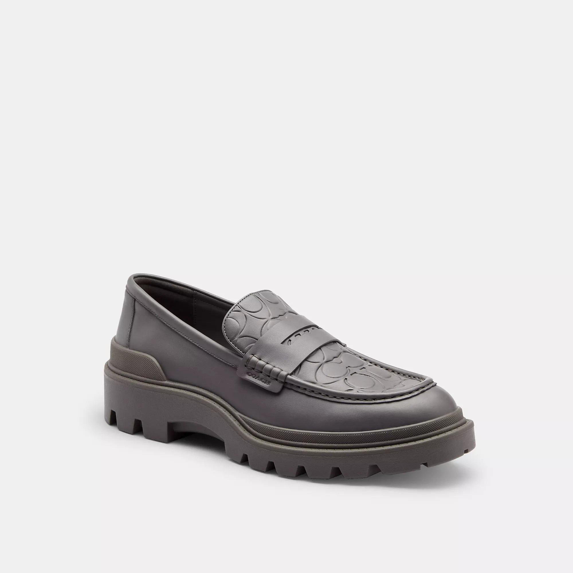 Coach Outlet Platform Loafer With Signature Print