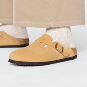 Unisex - Boston Suede Clogs In Latte Cream