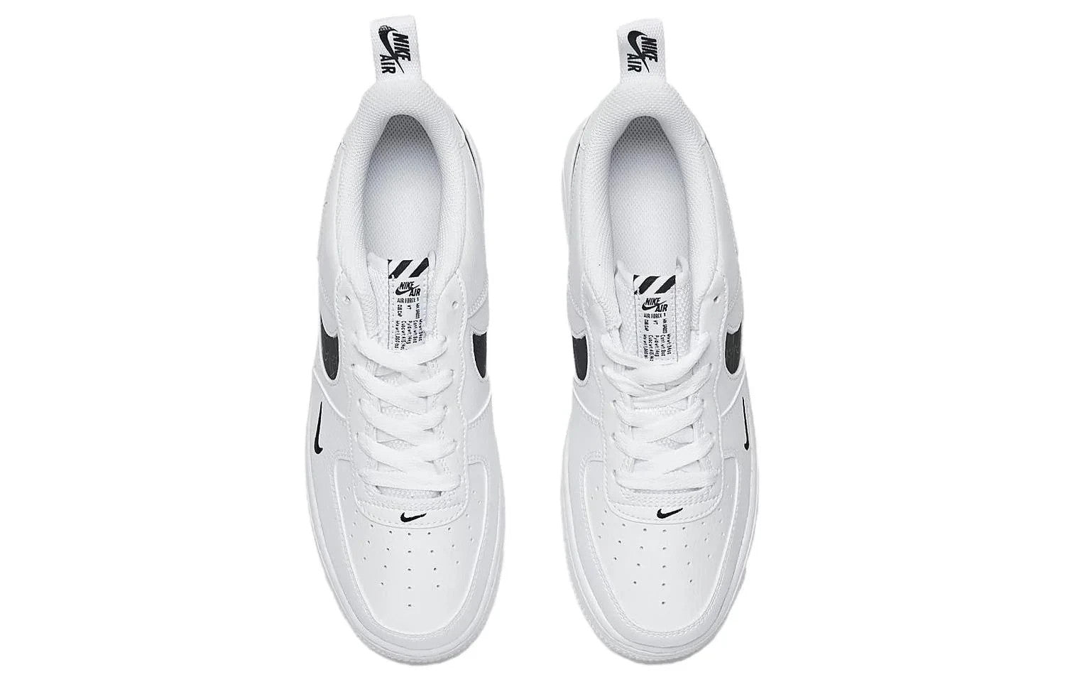Nike Air Force 1 LV8 FV7020-100 Sneaker Kid  White Black Leather Casual Shoes