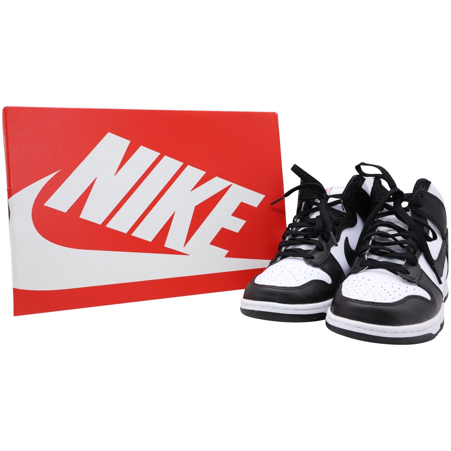 Nike Dunk High in Black White Leather