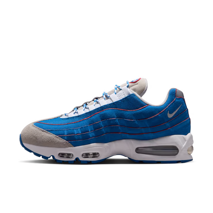 Men's Nike Air Max 95 Big Bubble Lawson Blue Sapphire/White-Light Smoke Grey-Metallic Silver IR1944-400