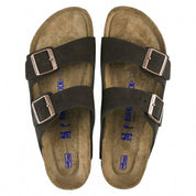 Unisex Arizona Soft Footbed Suede Sandals In Mocha