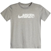 Boys Nike Legend T-Shirt Gray Graphic Print Short Sleeve Crew Neck SRT225