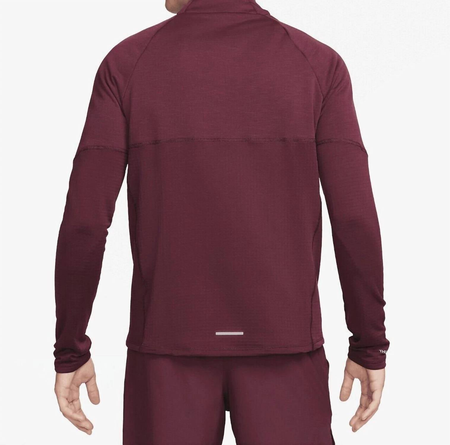 Men's Element Repel Therma-Fit 1/2-Zip Running Top In 681 - Night Maroon