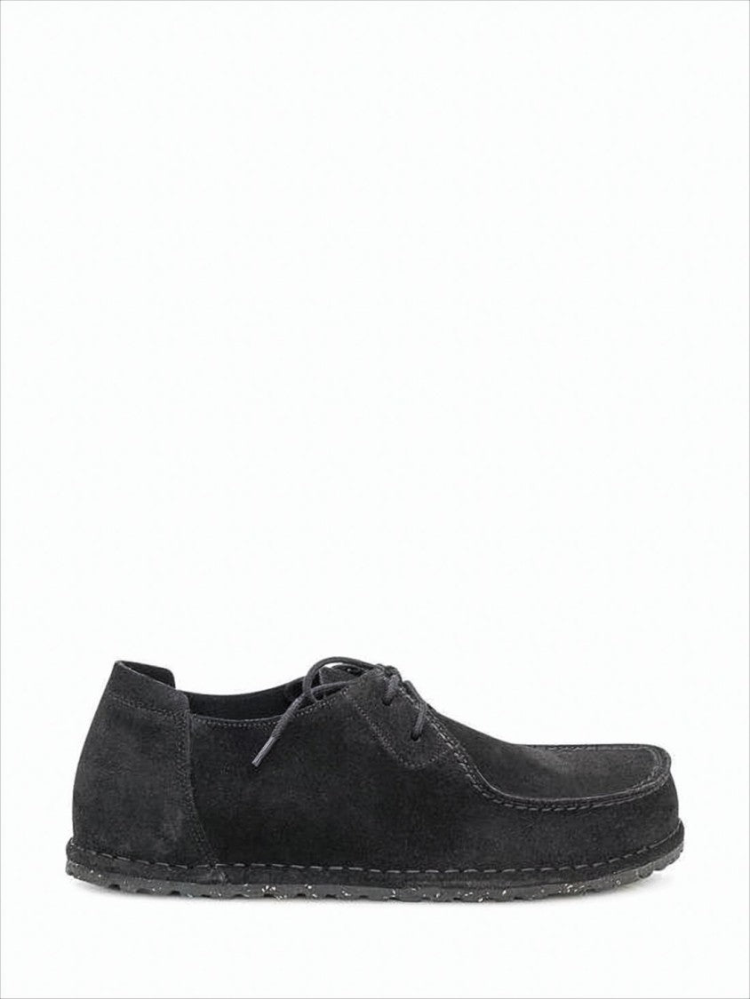 Moccasin-Inspired Suede Sneakers with Textured Rubber Sole