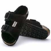 Women's Arizona Suede Sandals In Black/black Shearling