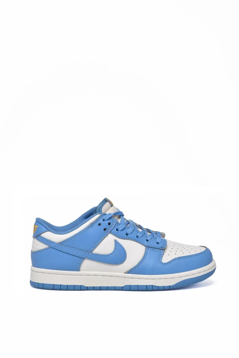 Dunk Low Leather Sneakers - White/Light Blue