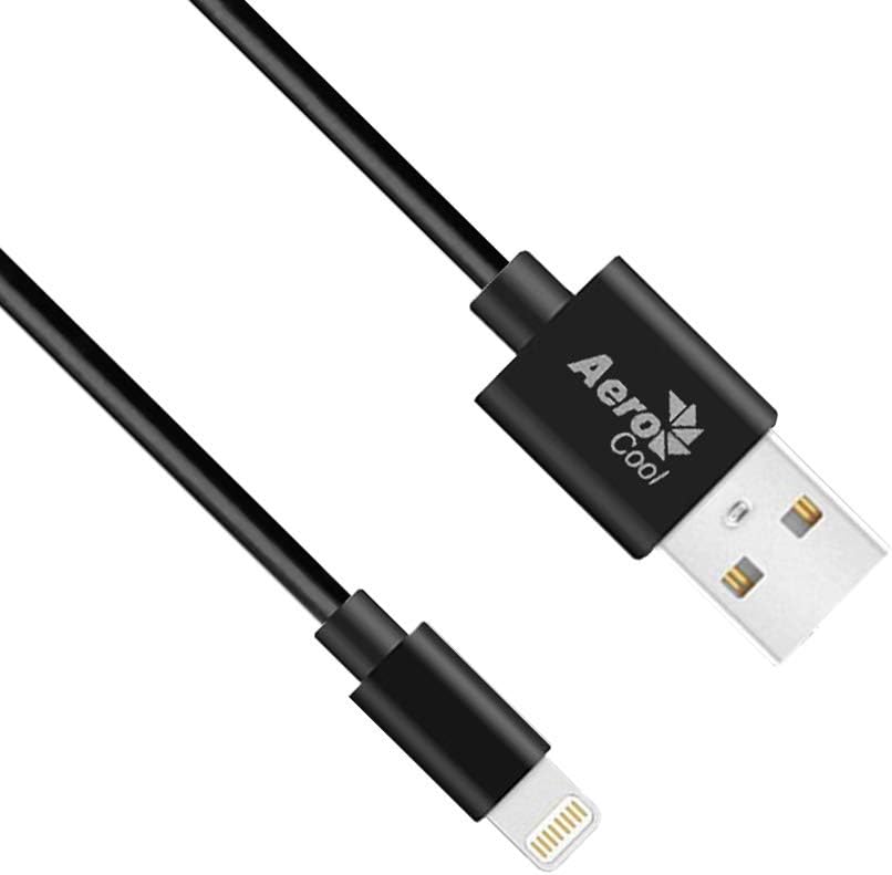 AeroCool Premium MFI 8-Pin USB to Lightning Cable Black 1m (Black)