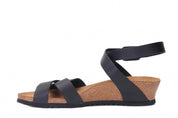 Women's Lola Wedge Ankle Strap In Black
