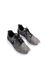 Nike Roshe Run Premium Plus Striped Sneakers in Black and White Nylon