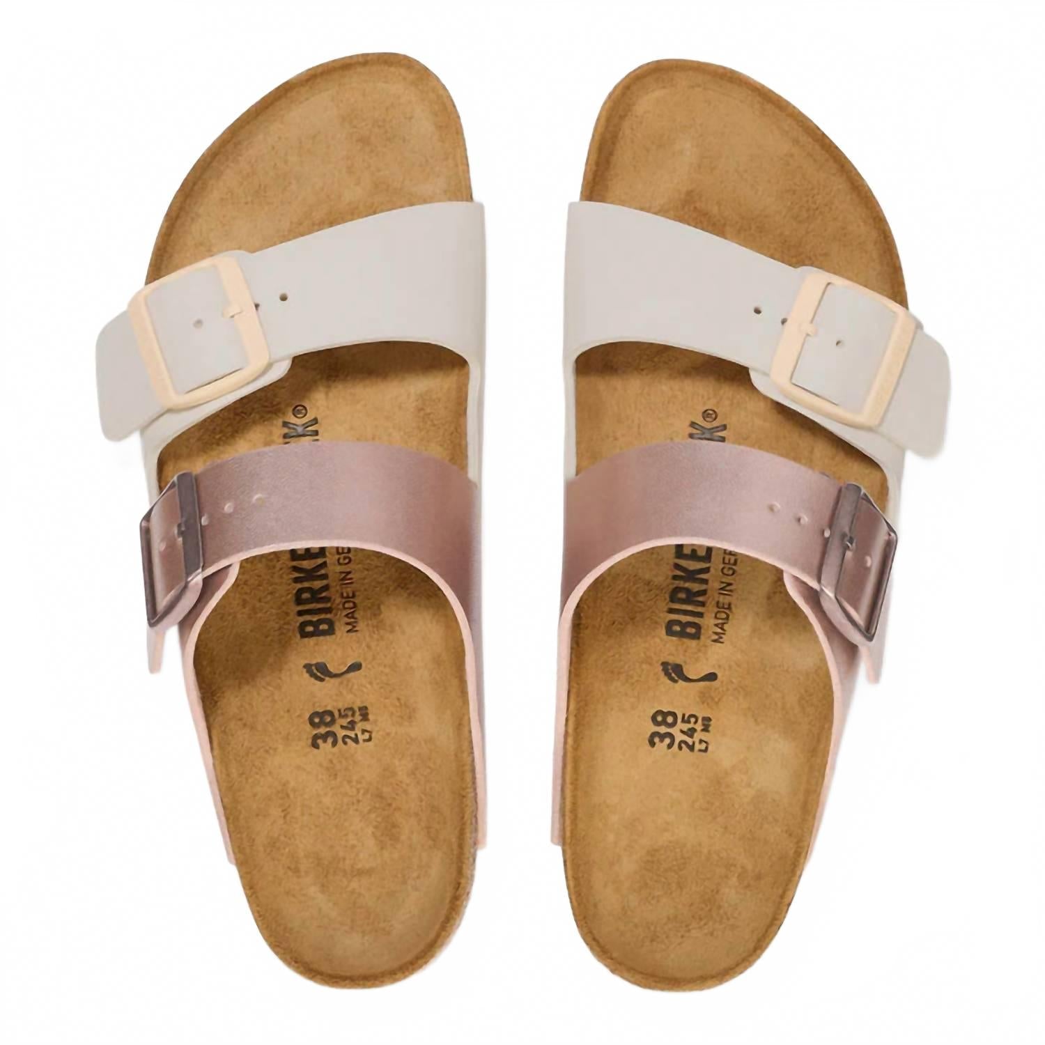 Women's Arizona Split Sandals In Eggshell/ Copper