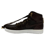 Nike Air Jordan 1 Retro High Croc Embossed OG Pinnacle Sneakers in Brown Leather