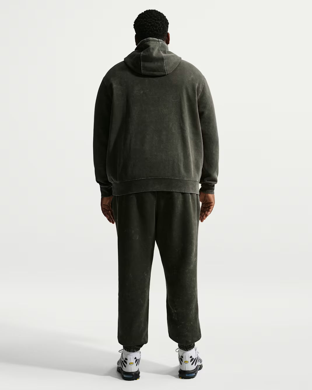 Men's Nike Sportswear Club Washed Fleece Hoodie Sequoia/Sequoia IQ1219-355