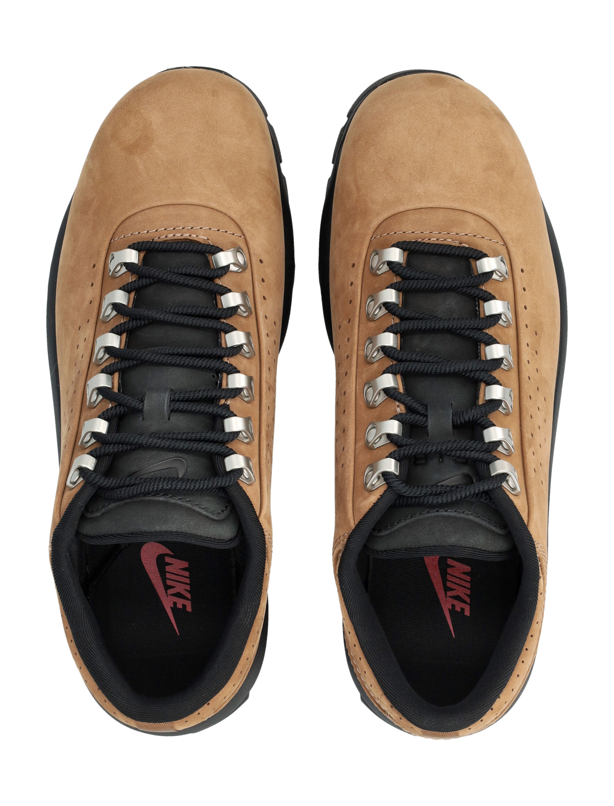 Outdoor-Inspired Nubuck Leather Sneakers With Air Max Cushioning