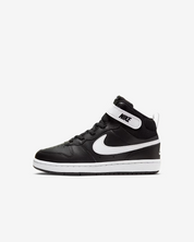 Kids Nike Court Borough Mid 2 CD7783-010 Black Lifestyle Shoes ZOGG380
