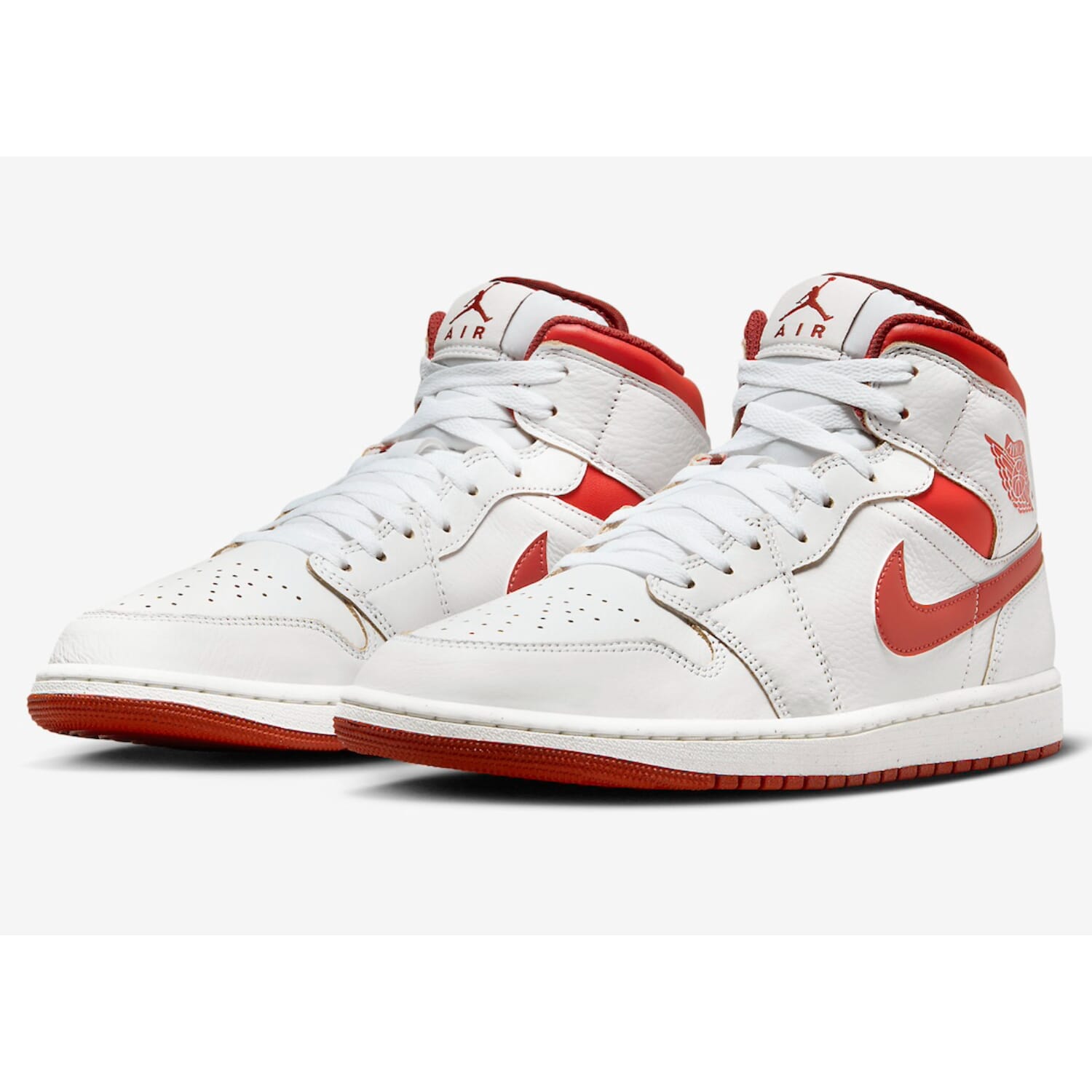 Men's Nike Air Jordan 1 Mid SE White/Lobster-Dune Red-Sail FJ3458-160