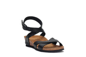 Women's Lola Wedge Ankle Strap In Black