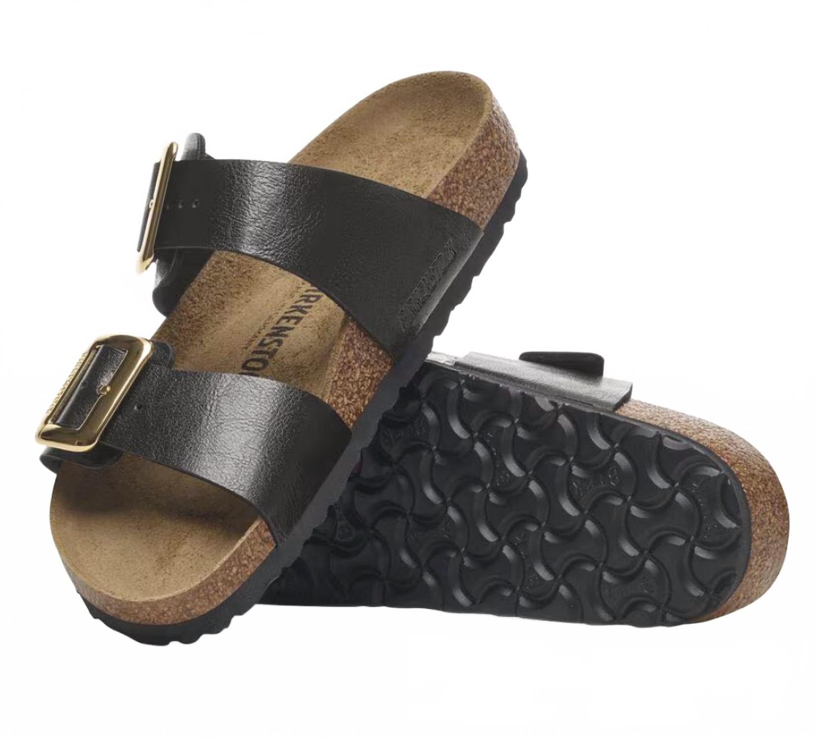Women's Sydney Luxe Buckle Sandals In Licorice