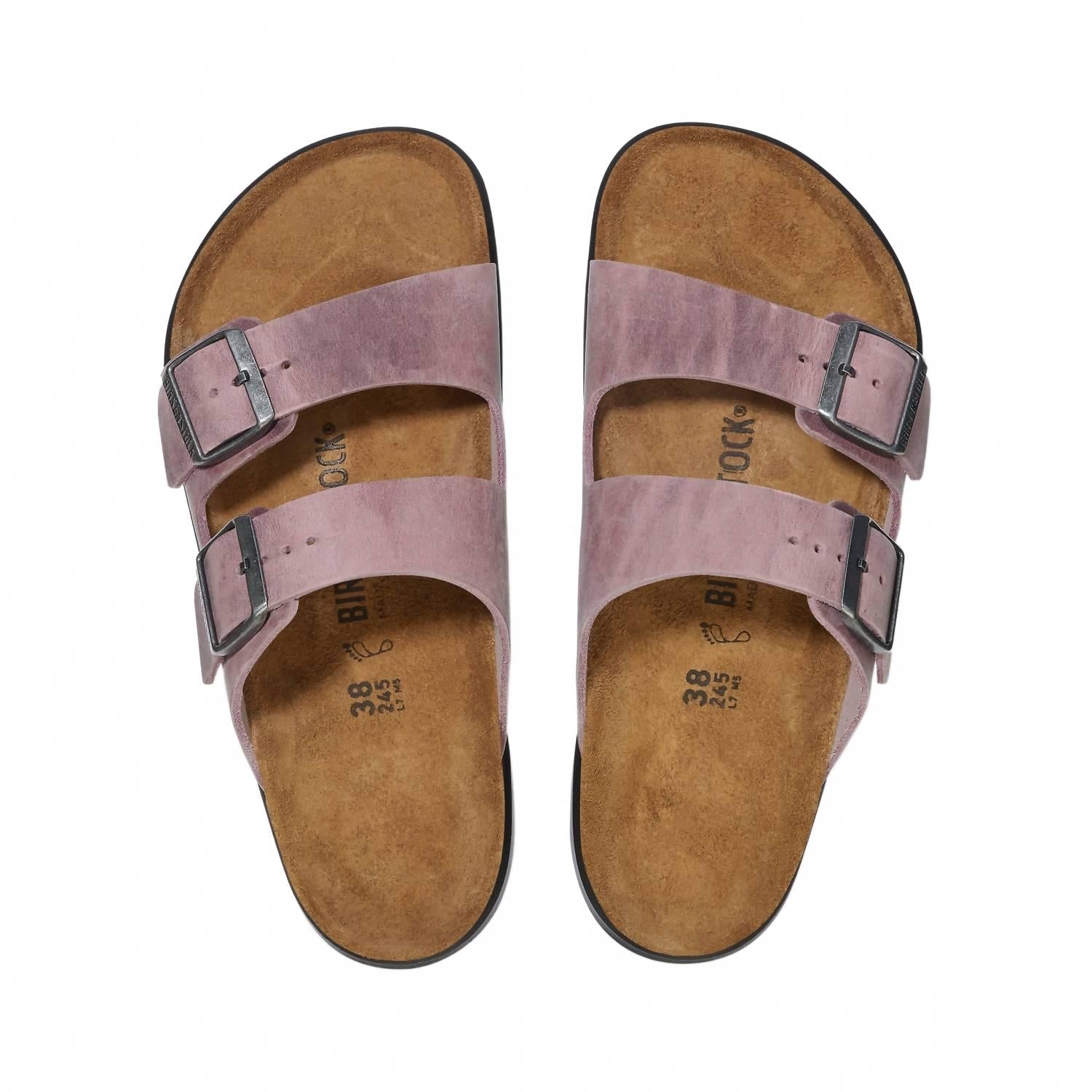 Women's Arizona Cross Town Oiled Leather Sandal - Regular Fit In Lavender