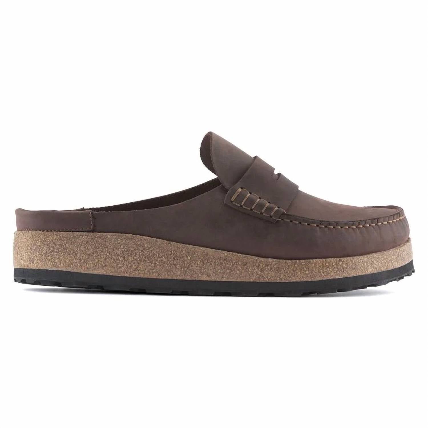 Men's Naples Natural Leather Oiled Clogs - Regular Fit In Habana