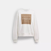 Coach Outlet Signature Square Crewneck Sweater