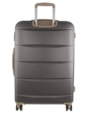 2pc Pierre Cardin Large Hard & Cabin Travel Luggage Set w/ Name Tag Graphite
