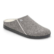 Unisex Zermatt Rivet Narrow Slippers In Herringbone Gray