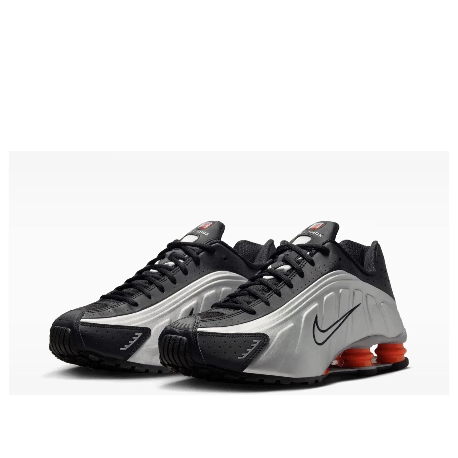 Nike Shox R4 OG HQ1988-002 Men's Black Metallic Silver Running Shoes LIQ672