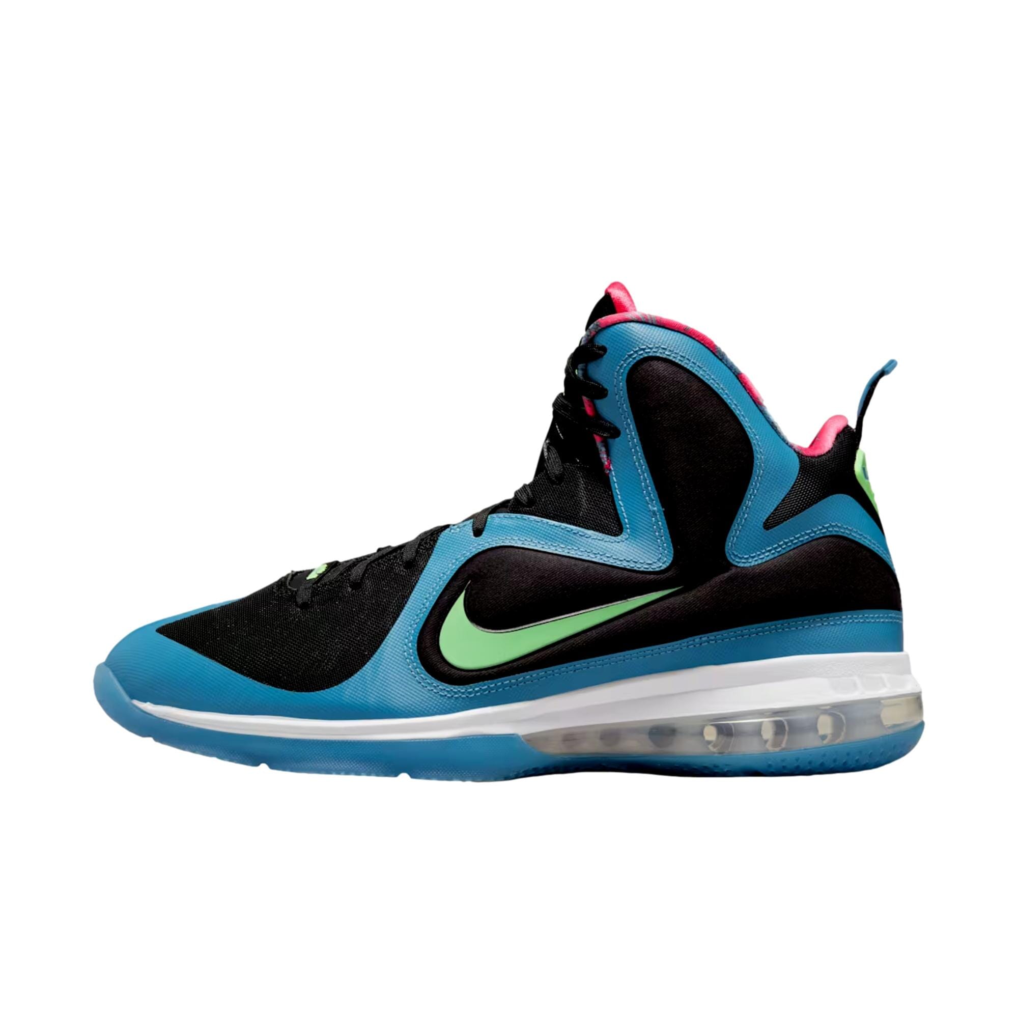 Nike LeBron IX Black / Harbor Blue - Green - Pink  DO5838-001 Men's